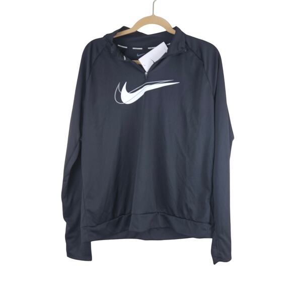 Nike Tops - Nike Running Black and White Logo Sweatshirt Size Large